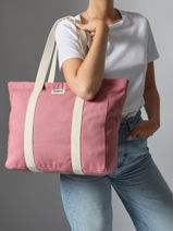 Shoulder Bag Cesar Cotton Hindbag Pink best seller CESAR-vue-porte