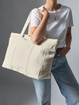 Shoulder Bag Jute Burlap Hindbag Beige jute JU-vue-porte