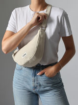 Sac Bandoulire Jute Coton Hindbag Beige jute JU-vue-porte
