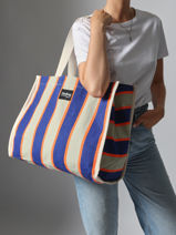 Sac Port� �paule Birthday Coton Hindbag Multicolore birthday R-vue-porte