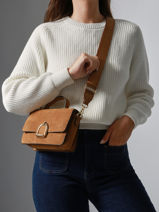 Crossbody Bag S Altesse Suede Etrier Brown altesse suede EASU048S-vue-porte