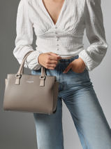 Sac Trapze Smooth Cuir Lancaster Marron smooth 3-vue-porte