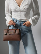 Shoulder Bag Milano Cosmos Leather Lancaster Brown milano cosmos 77-vue-porte