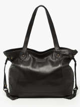 Shoulder Bag Cow A4 Leather Basilic pepper Black cow 155N