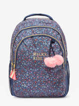 2-compartment Backpack Milky kiss Blue floral fame 3700526