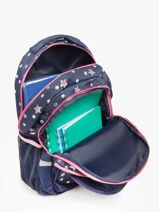 2-compartment Backpack Milky kiss Blue fable world 3701123-vue-porte