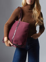 Large Le Cabas Tote Bag Sequins Vanessa bruno Red cabas 1V40315-vue-porte