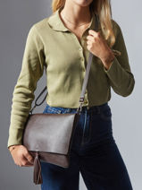 Shoulder Bag Caviar Leather Milano Brown caviar CA21062-vue-porte