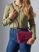 Sac Bandouli�re Caviar Cuir Milano Rouge caviar CA24061-vue-porte