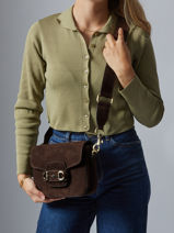 Sac Bandoulire Velvet Cuir Milano Marron velvet VE260611-vue-porte