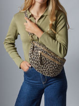 Sac Banane Velvet Leopardo Cuir Milano Beige velvet leopardo VL24091-vue-porte