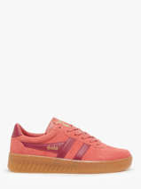 Sneakers Grandslam In Leather Gola Red women CLA589