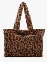 Sac Port paule A4 Fur David jones Marron fur CM7878