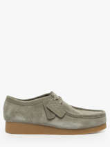 Mocassins Wallabee En Cuir Clarks Vert men 26183447