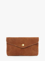 Leather Velvet Wallet Milano Brown velvet VE23113
