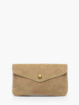 Leather Velvet Wallet Milano Beige velvet VE23113