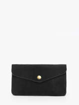 Porte-monnaie Velvet Cuir Milano Noir velvet VE23113