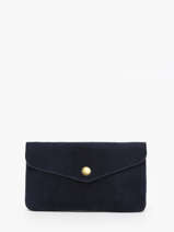 Leather Velvet Wallet Milano Blue velvet VE23113