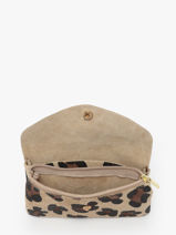 Porte-monnaie Leopard Cuir Milano Beige velvet leopardo VL23113-vue-porte