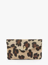 Porte-monnaie Leopard Cuir Milano Beige velvet leopardo VL23113