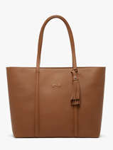 Sac Port� �paule Nathan Cuir Nathan baume Marron nathan 1