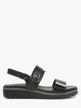 Sandals In Leather Tamaris Black women 44