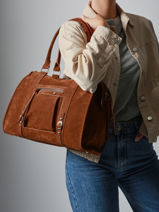 Sac Port paule Velvet Miniprix Marron velvet F7509-vue-porte