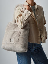 A4 Size Shoulder Bag Basilic pepper Beige alaska BALS03-vue-porte