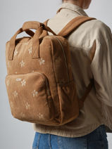 1 Compartment Backpack Roxy Brown back to school RJBP4933-vue-porte