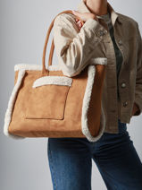 Sac Port paule A4 Sheep David jones Beige sheep CM7876-vue-porte