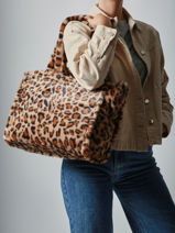 Sac Port paule A4 Fur David jones Beige fur CM7878-vue-porte