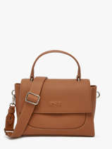 Sac Bandouli�re Charlene Cuir Nathan baume Marron event 9
