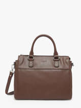 Satchel Confort Leather Hexagona Brown confort 469844