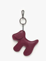 Leather Dog Bag Charm Milano Red caviar CA25064