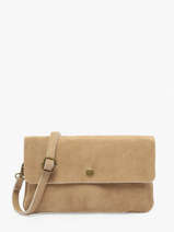 Sac Bandoulire Velvet Cuir Milano Beige velvet VE23067