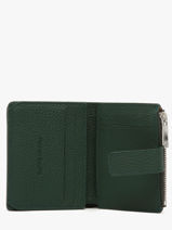Card Holder With Coin Purse Leather Nathan baume Green original n 102N-vue-porte