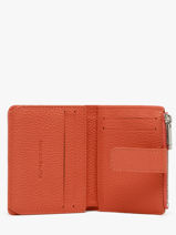 Card Holder With Coin Purse Original Leather Nathan baume Orange original n 102N-vue-porte