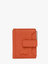 Card Holder With Coin Purse Original Leather Nathan baume Orange original n 102N