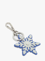 Porte-clefs Snow Cuir Nathan baume Bleu original n 719N-vue-porte