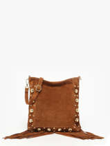 Sac Bandoulire Velvet Cuir Milano Marron velvet VE25061