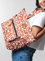 A4 Size Shoulder Bag Adventurer Recycled Polyester Cabaia Orange adventurer TOTEBAGM-vue-porte