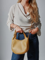 Longchamp Le foulonn� Sacs port� main Jaune-vue-porte