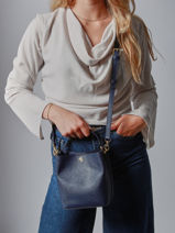 Crossbody Bag Reese Leather Lauren ralph lauren Blue reese 31969365-vue-porte