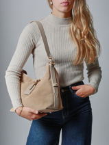 Shoulder Bag Velvet Caviar Leather Milano Beige velvet caviar VC250610-vue-porte