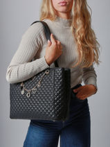 Shoulder Bag Everlee Guess Black everlee EG867925-vue-porte