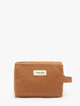 Recycled Cotton Tournelles Xl Zipped Pouch Rivedroite Beige timeless TOURXTIM