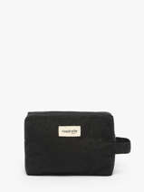 Recycled Cotton Tournelles Xl Zipped Pouch Rivedroite Black timeless TOURXTIM