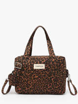 Recycled Cotton Mini Darcy Satchel Rivedroite Brown wild tribe MDARCWIL