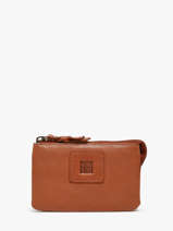 Coin Purse Leather Biba Brown heritage BT35