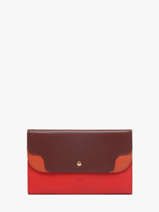 Continental Wallet Bahia Leather Hexagona Red bahia 688261